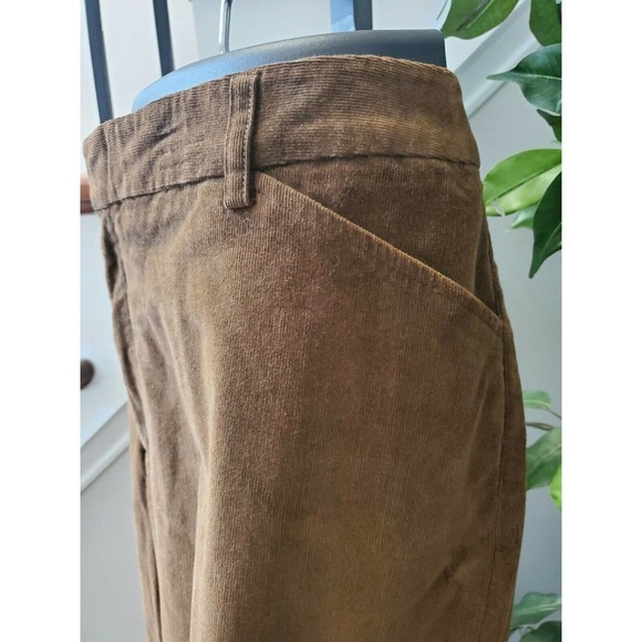 Land's End Women's Brown Cotton & Rayon Modern Fit Boot Cut Casual Pants - Picture 4 of 13
